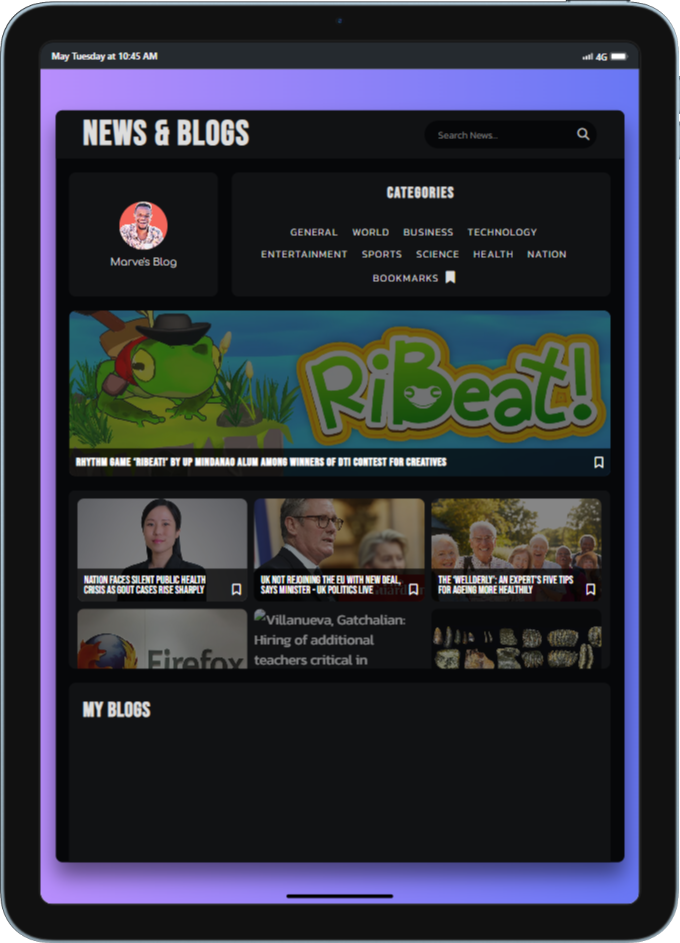 News and Blog Application